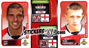 Sticker Lewis Guy / Waide Fairhurst  - Coca-Cola Championship 2009-2010 n. 130 - Panini
