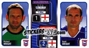Sticker Richard Wright / David Wright  - Coca-Cola Championship 2009-2010 n. 134 - Panini