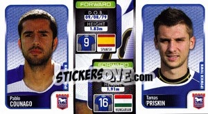 Sticker Pablo Counago / Tamas Priskin  - Coca-Cola Championship 2009-2010 n. 144 - Panini