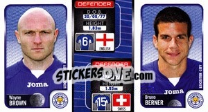 Sticker Wayne Brown / Bruno Berner  - Coca-Cola Championship 2009-2010 n. 151 - Panini