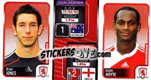 Cromo Brad Jones / Justin Hoyte  - Coca-Cola Championship 2009-2010 - Panini