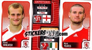 Sticker David Wheater / Mark Yeates  - Coca-Cola Championship 2009-2010 n. 167 - Panini