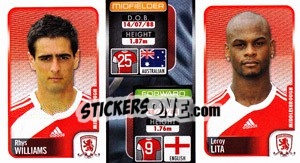 Sticker Rhys Williams / Leroy Lita  - Coca-Cola Championship 2009-2010 n. 174 - Panini