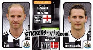 Cromo Nicky Butt / Peter Lovenkrands  - Coca-Cola Championship 2009-2010 - Panini