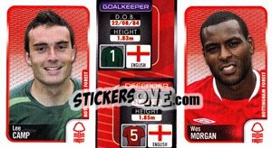 Sticker Lee Camp / Wes Morgan  - Coca-Cola Championship 2009-2010 n. 202 - Panini