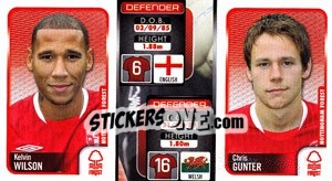 Sticker Kelvin Wilson / Chris Gunter  - Coca-Cola Championship 2009-2010 - Panini