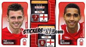 Sticker Paul Anderson / Lewis Mcgugan  - Coca-Cola Championship 2009-2010 n. 204 - Panini