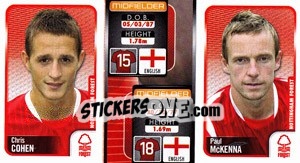 Sticker Chris Cohen / Paul Mckenna  - Coca-Cola Championship 2009-2010 - Panini