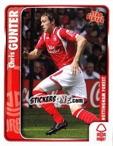 Sticker Chris Gunter - Coca-Cola Championship 2009-2010 n. 207 - Panini