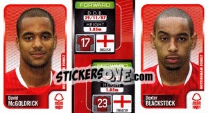 Sticker David Mcgoldrick / Dexter Blackstock  - Coca-Cola Championship 2009-2010 - Panini