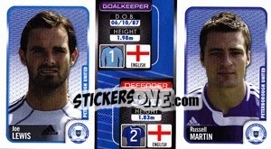 Sticker Joe Lewis / Russell Martin  - Coca-Cola Championship 2009-2010 n. 217 - Panini