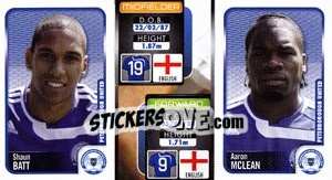 Sticker Shaun Batt / Aaron Mclean  - Coca-Cola Championship 2009-2010 n. 227 - Panini