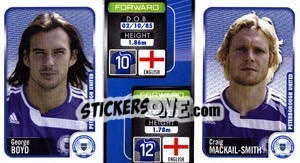 Sticker George Boyd / Craig Mackail-Smith  - Coca-Cola Championship 2009-2010 n. 228 - Panini