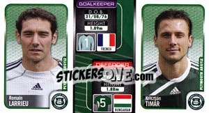 Cromo Romain Larrieu / Krisztián Timár  - Coca-Cola Championship 2009-2010 - Panini