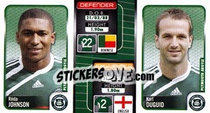 Sticker Réda Johnson / Karl Duguid  - Coca-Cola Championship 2009-2010 n. 234 - Panini
