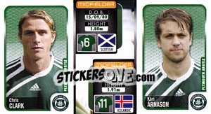 Sticker Chris Clark / Kári árnason  - Coca-Cola Championship 2009-2010 - Panini