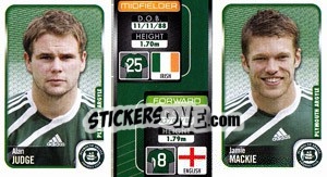 Sticker Alan Judge / Jamie Mackie  - Coca-Cola Championship 2009-2010 - Panini