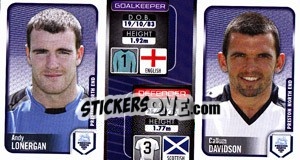 Sticker Andy Lonergan / Callum Davidson  - Coca-Cola Championship 2009-2010 n. 247 - Panini