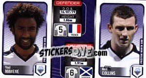 Sticker Youl Mawene / Neil Collins  - Coca-Cola Championship 2009-2010 n. 248 - Panini