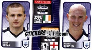 Sticker Eddie Nolan / Richard Chaplow  - Coca-Cola Championship 2009-2010 n. 250 - Panini