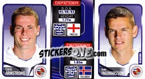Sticker Chris Armstrong / Ivar Ingimarsson  - Coca-Cola Championship 2009-2010 n. 278 - Panini