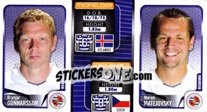 Sticker Brynjar Gunnarsson / Marek Matejovsky  - Coca-Cola Championship 2009-2010 n. 280 - Panini