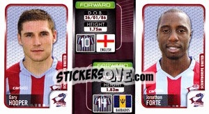 Sticker Gary Hooper / Jonathan Forte  - Coca-Cola Championship 2009-2010 n. 311 - Panini