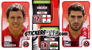 Sticker Darius Henderson / Ched Evans  - Coca-Cola Championship 2009-2010 - Panini