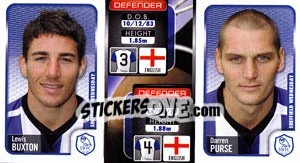 Sticker Lewis Buxton / Darren Purse  - Coca-Cola Championship 2009-2010 n. 331 - Panini