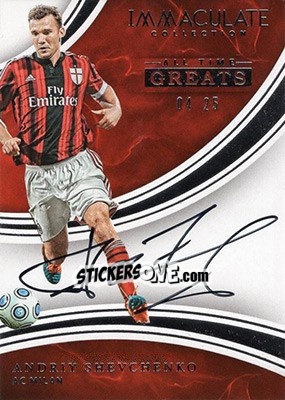 Sticker Andriy Shevchenko - Immaculate Soccer 2017 n. AT-AS - Panini