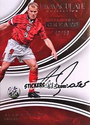 Sticker Alan Shearer - Immaculate Soccer 2017 n. AT-ASH - Panini