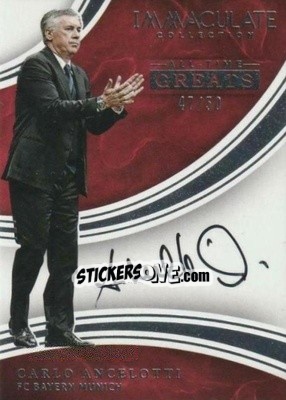 Sticker Carlo Ancelotti - Immaculate Soccer 2017 n. AT-CA - Panini