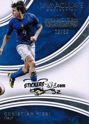 Sticker Christian Vieri - Immaculate Soccer 2017 - Panini