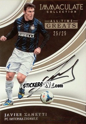 Sticker Javier Zanetti - Immaculate Soccer 2017 - Panini