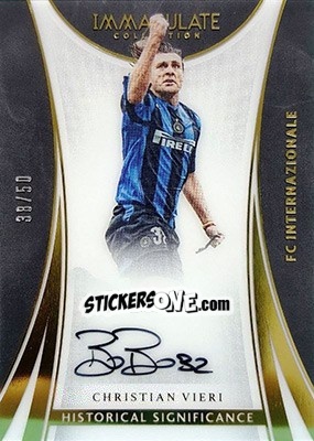 Sticker Christian Vieri - Immaculate Soccer 2017 n. HS-CV - Panini