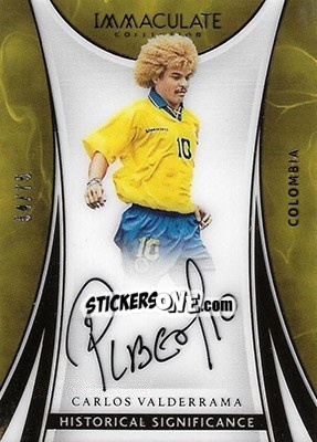 Sticker Carlos Valderrama - Immaculate Soccer 2017 n. HS-VAL - Panini