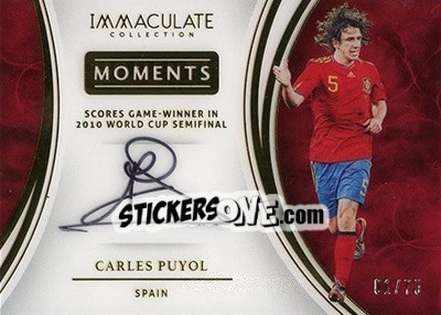 Sticker Carles Puyol - Immaculate Soccer 2017 n. IM-CPU - Panini