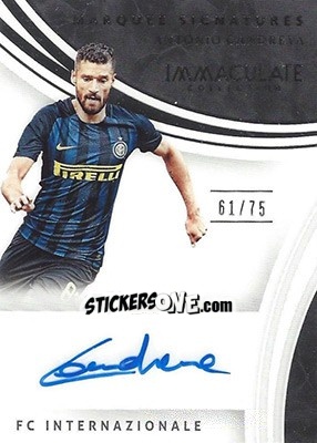 Cromo Antonio Candreva - Immaculate Soccer 2017 - Panini