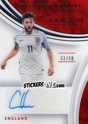Sticker Adam Lallana - Immaculate Soccer 2017 n. MS-AL - Panini