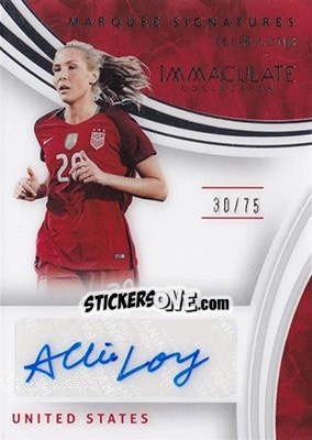 Sticker Allie Long - Immaculate Soccer 2017 - Panini