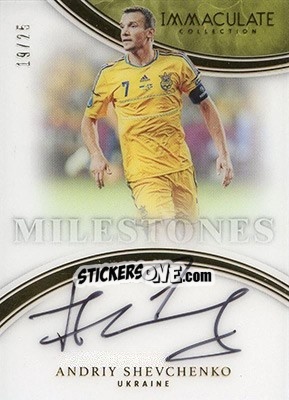 Sticker Andriy Shevchenko - Immaculate Soccer 2017 n. M-AS - Panini