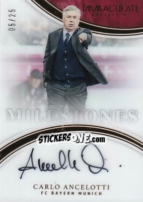 Sticker Carlo Ancelotti - Immaculate Soccer 2017 - Panini