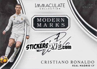Sticker Cristiano Ronaldo - Immaculate Soccer 2017 n. MM-CR7 - Panini