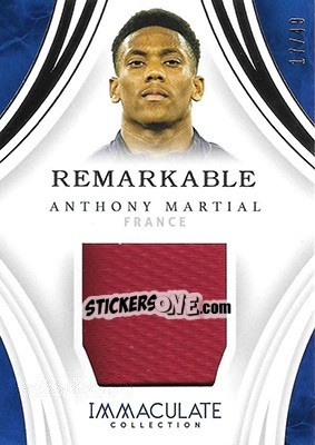 Figurina Anthony Martial - Immaculate Soccer 2017 - Panini