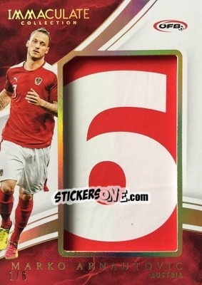 Sticker Marko Arnautovic - Immaculate Soccer 2017 n. SJ-MA - Panini