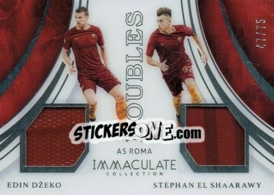 Sticker Edin Dzeko / Stephan El Shaarawy - Immaculate Soccer 2017 n. TD-ASR - Panini