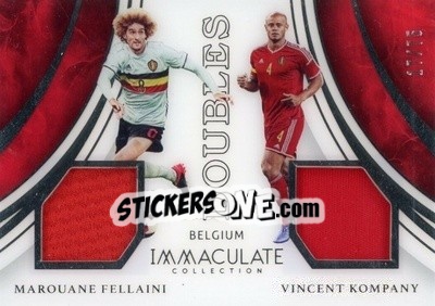 Sticker Marouane Fellaini / Vincent Kompany - Immaculate Soccer 2017 n. TD-BEL - Panini