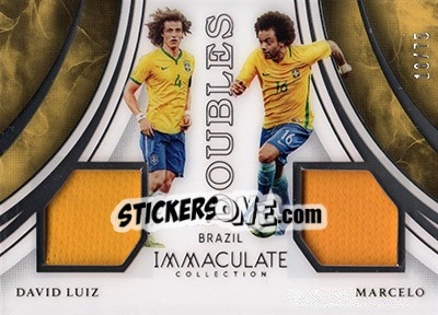 Sticker David Luiz / Marcelo - Immaculate Soccer 2017 - Panini