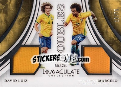 Sticker David Luiz / Marcelo - Immaculate Soccer 2017 n. TD-BRZ - Panini