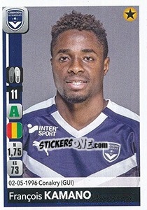 Sticker François Kamano - FOOT 2018-2019 n. 70 - Panini